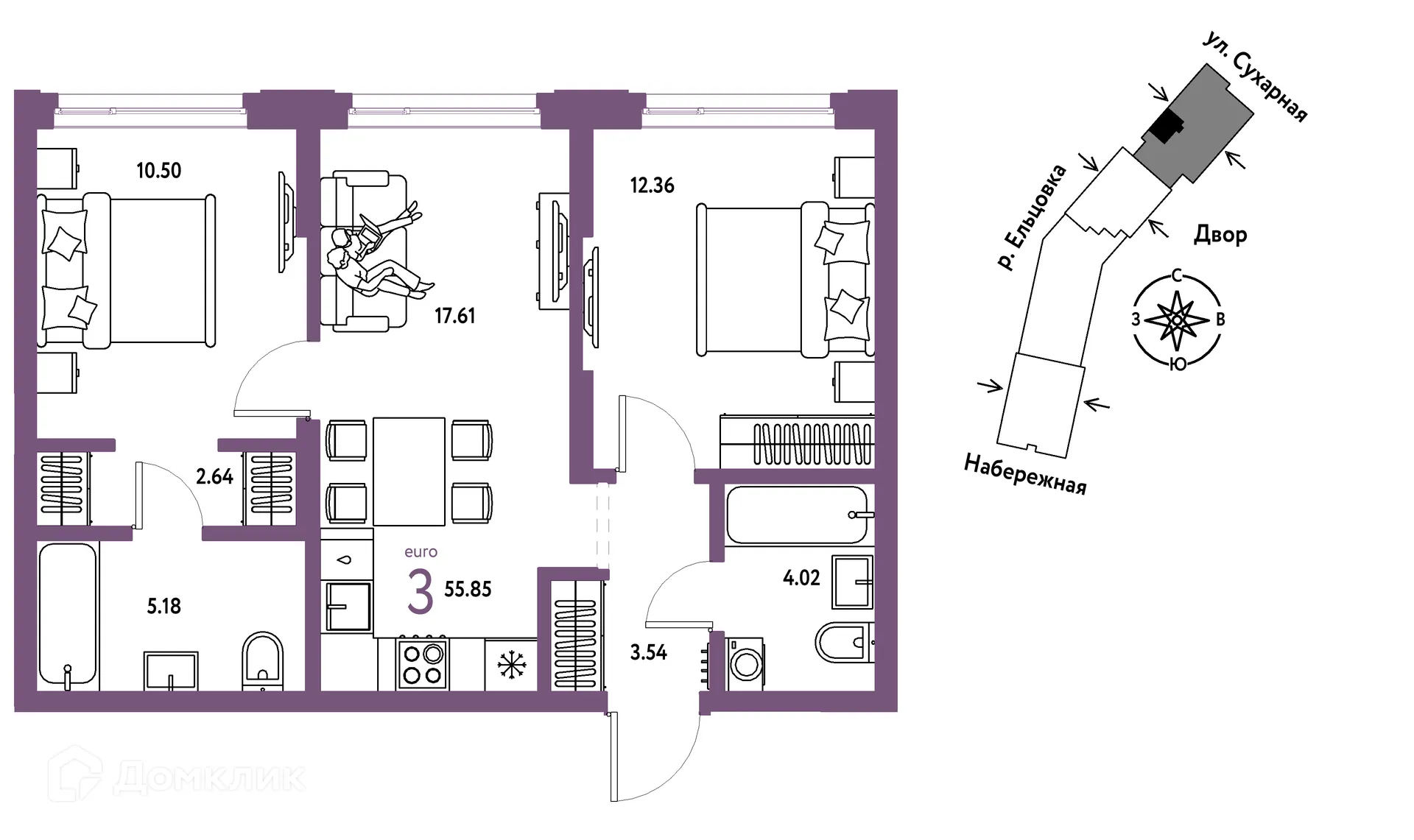 Фото квартиры в ЖК Страна.Береговая