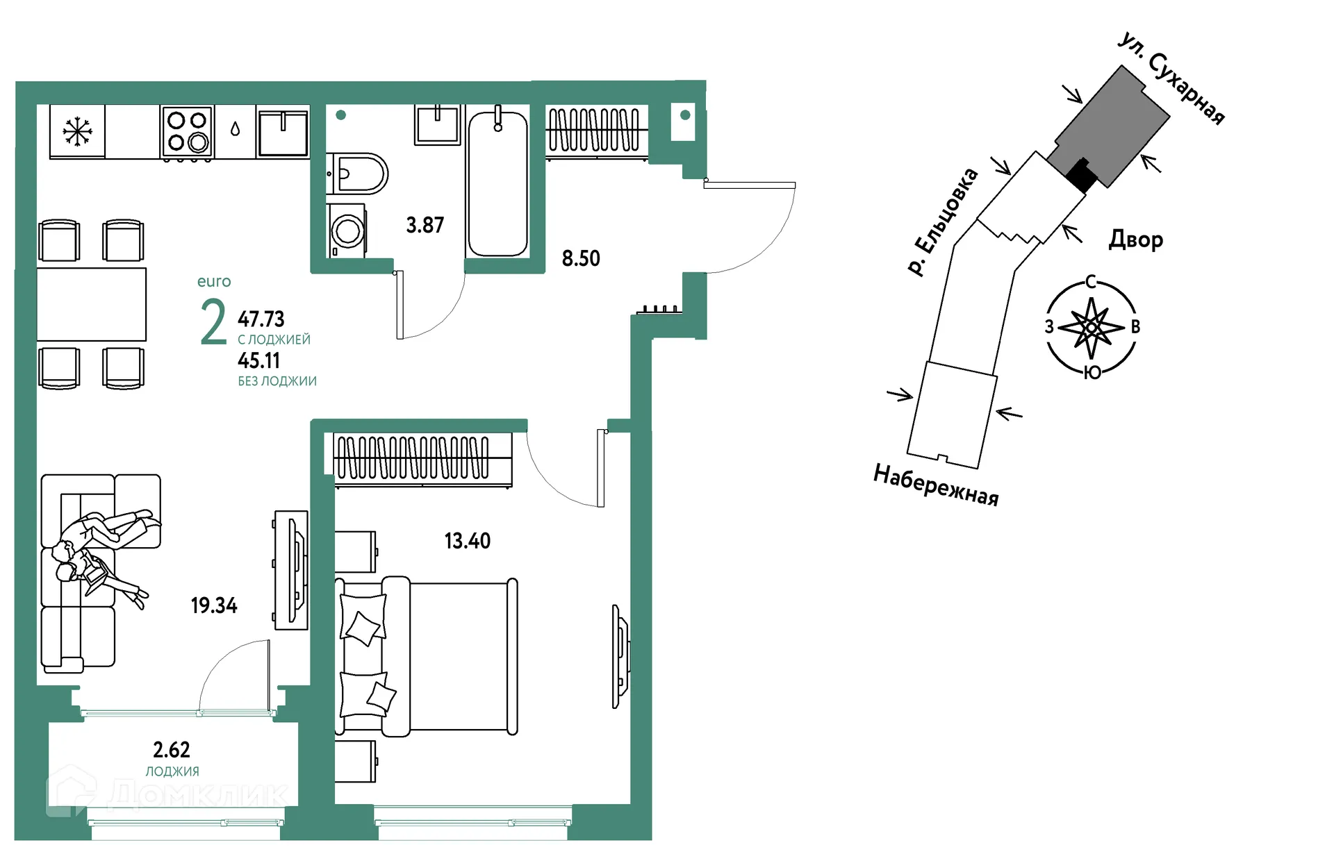 Фото квартиры в ЖК Страна.Береговая