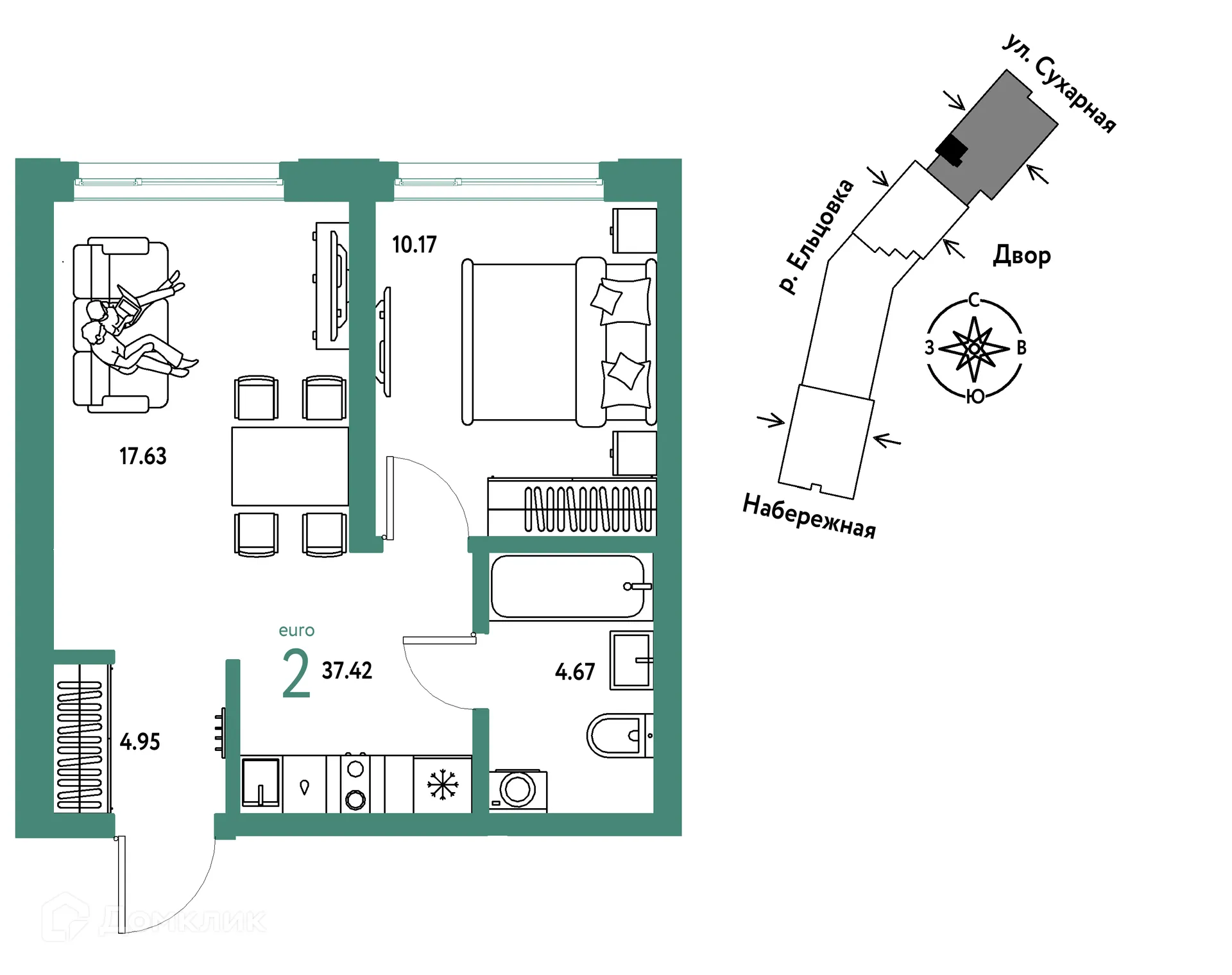 Фото квартиры в ЖК Страна.Береговая