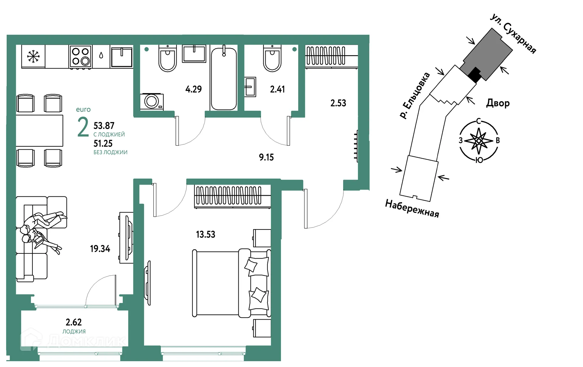 Фото квартиры в ЖК Страна.Береговая