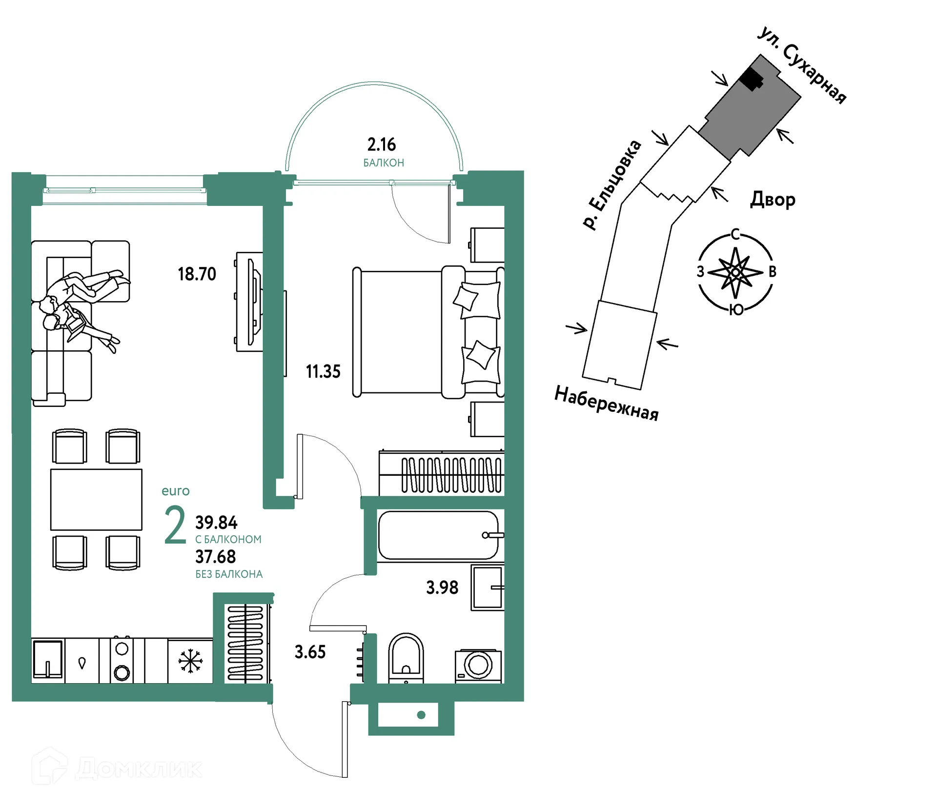 Фото квартиры в ЖК Страна.Береговая