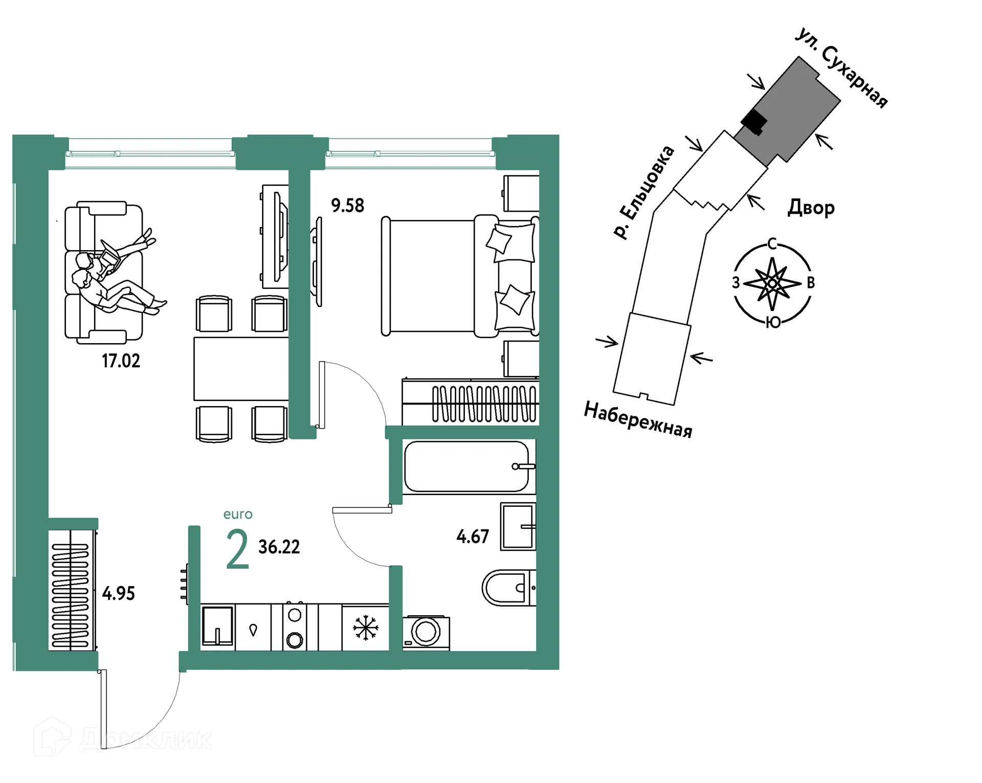 Фото квартиры в ЖК Страна.Береговая