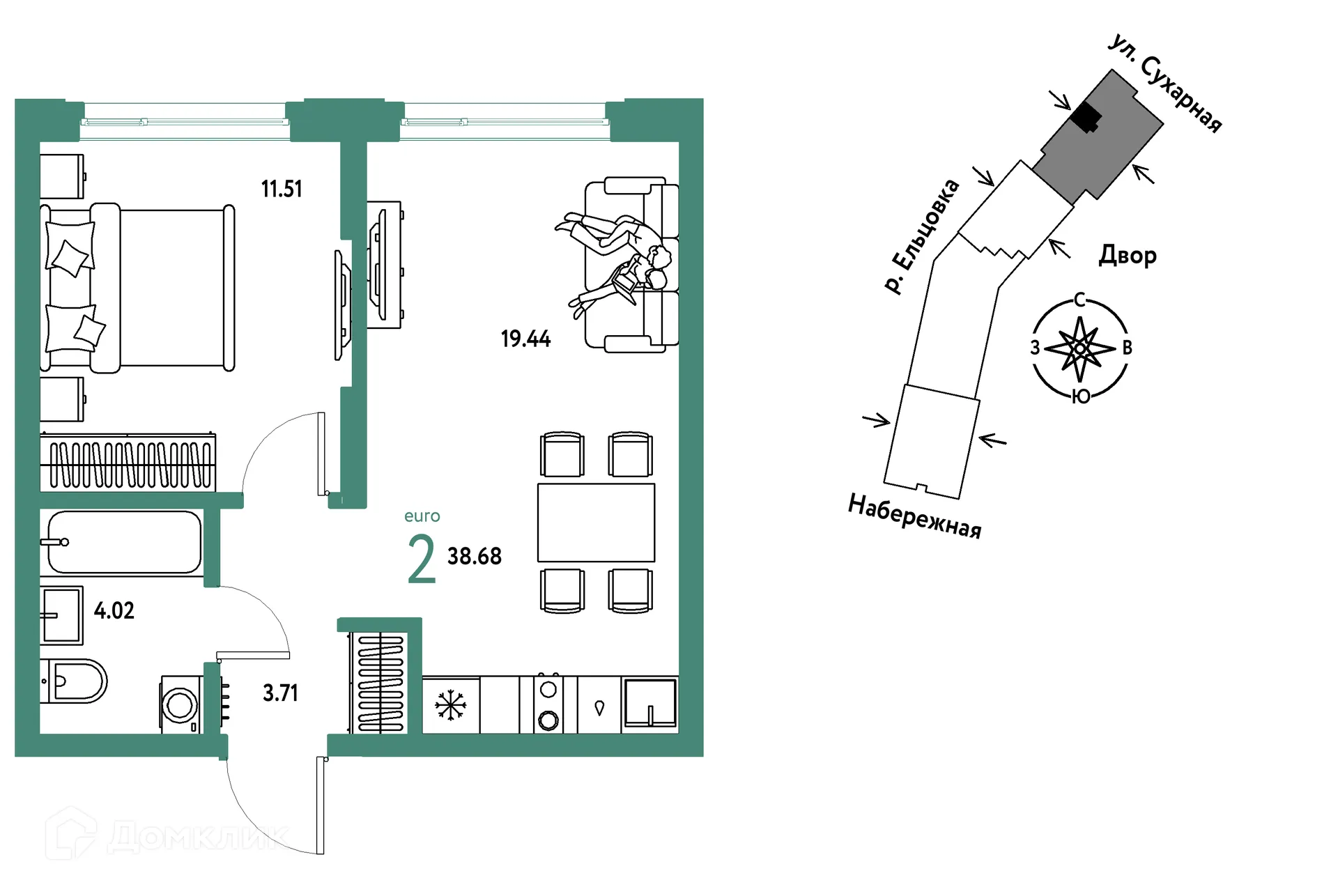 Фото квартиры в ЖК Страна.Береговая
