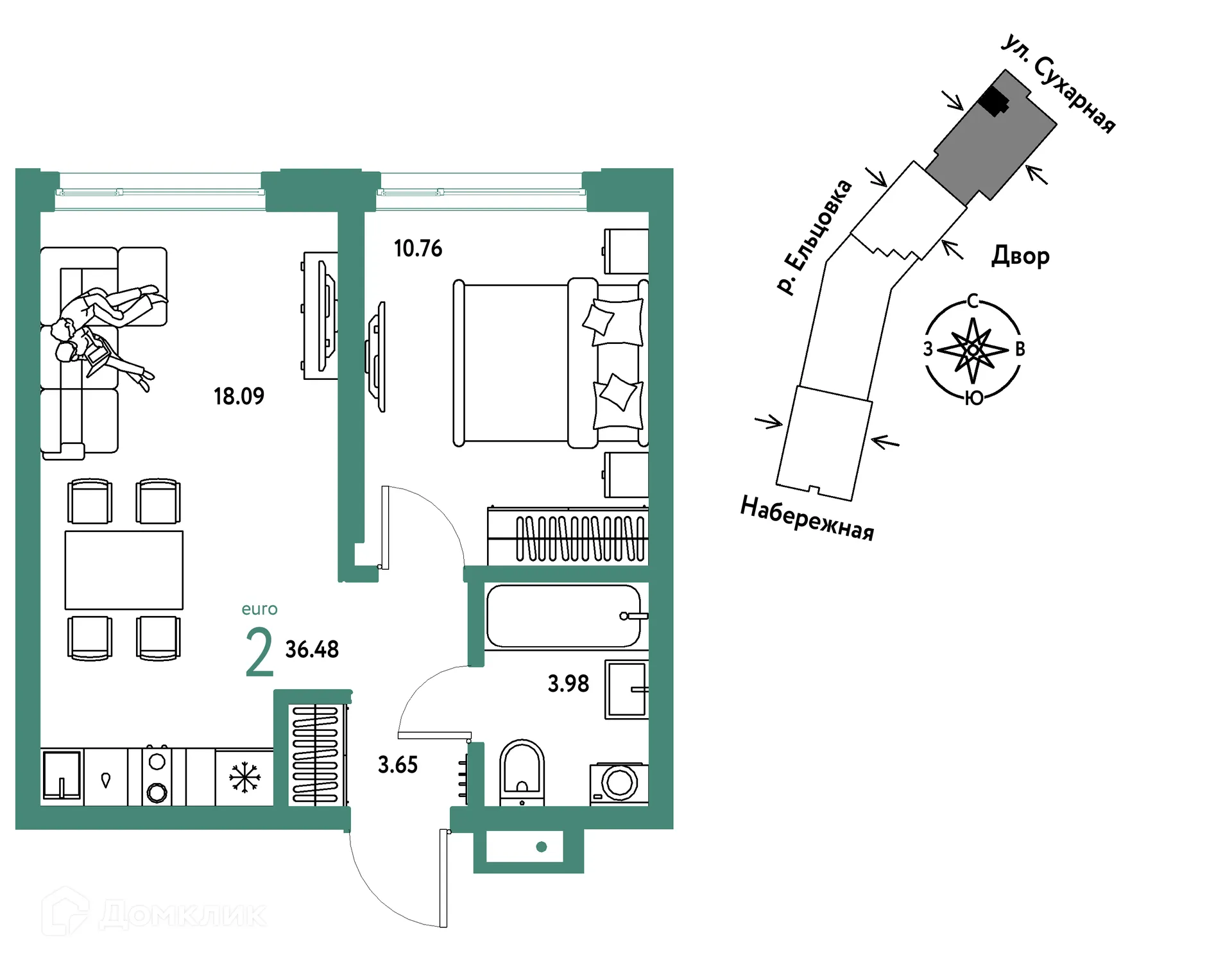 Фото квартиры в ЖК Страна.Береговая