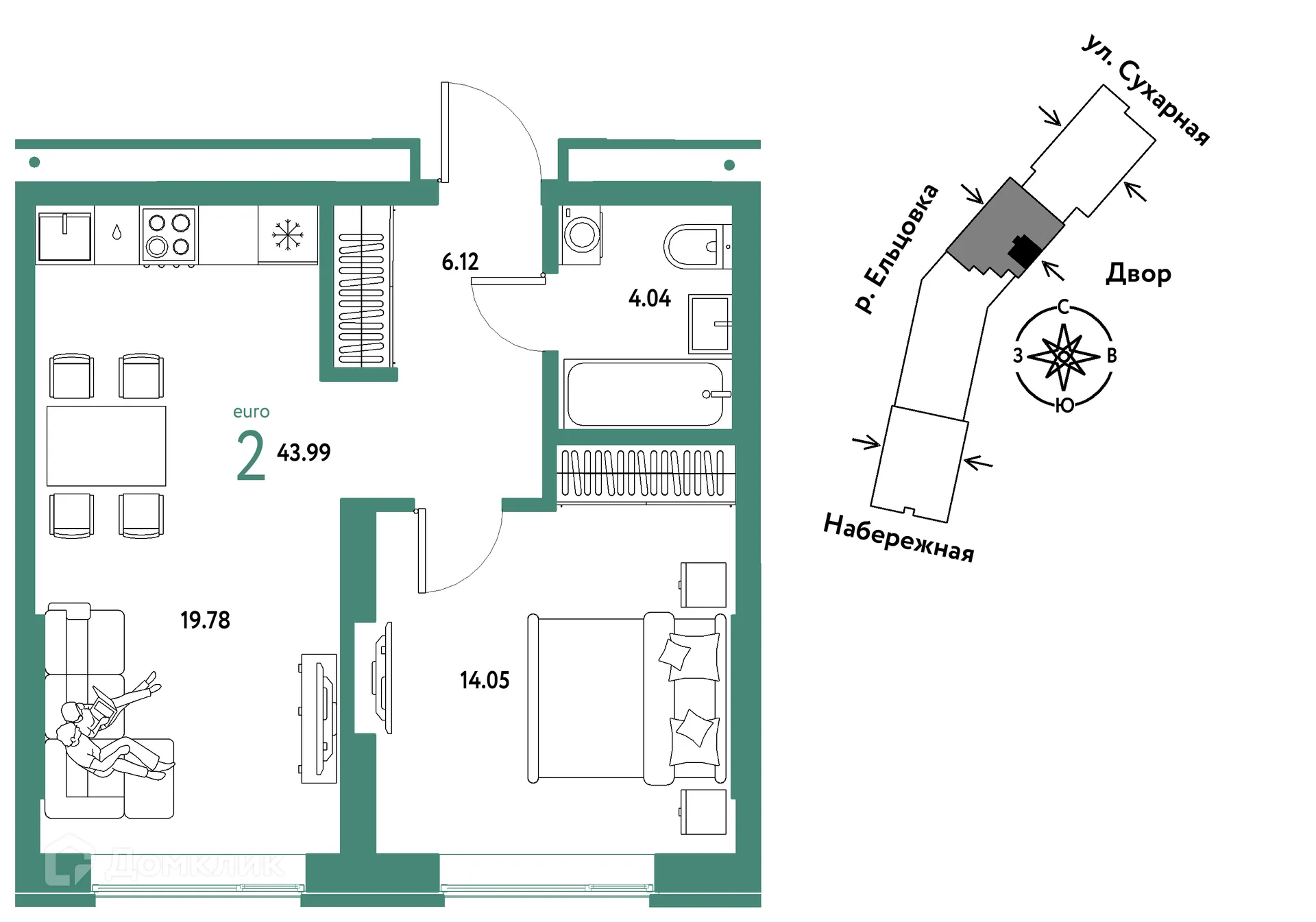 Фото квартиры в ЖК Страна.Береговая
