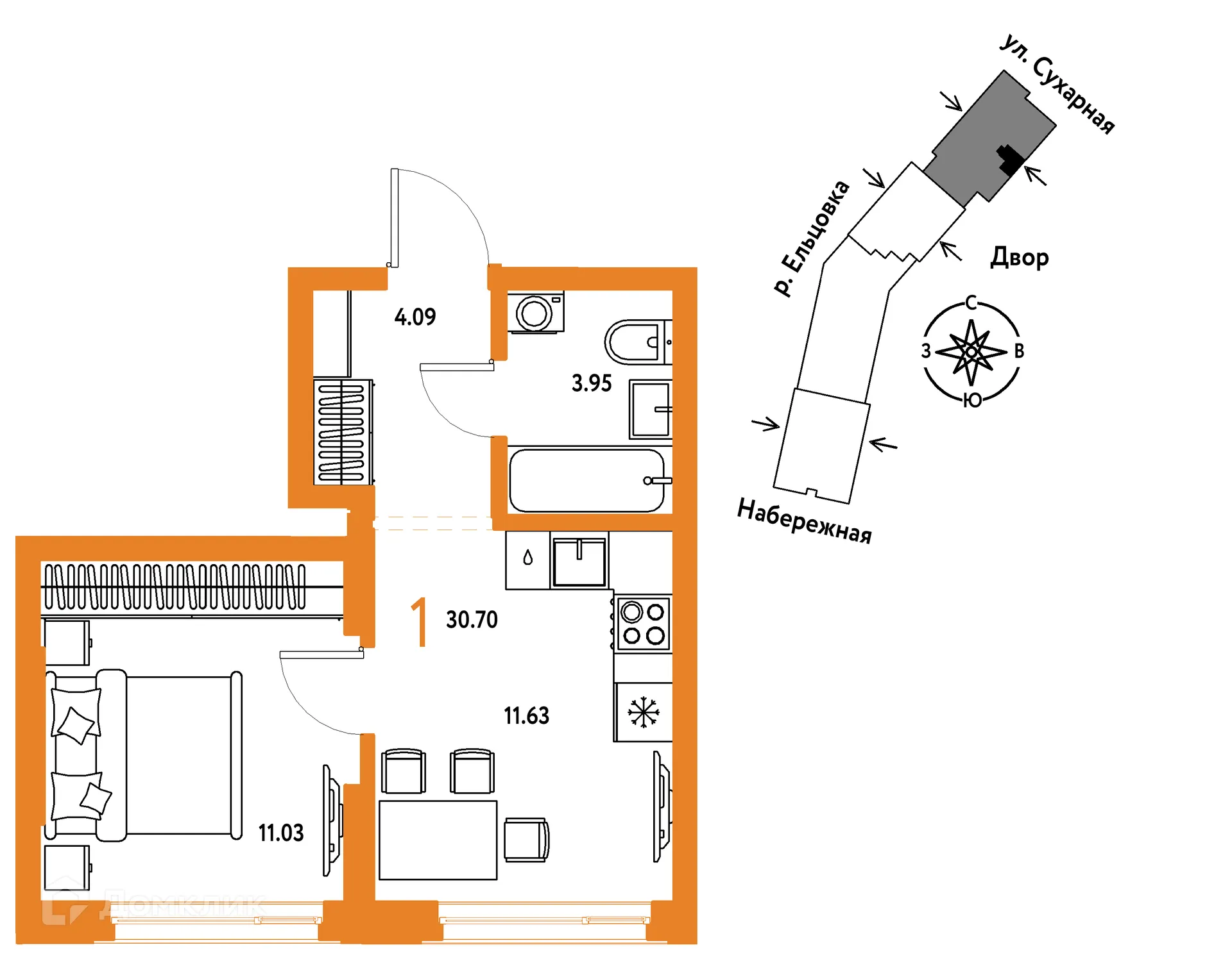 Фото квартиры в ЖК Страна.Береговая