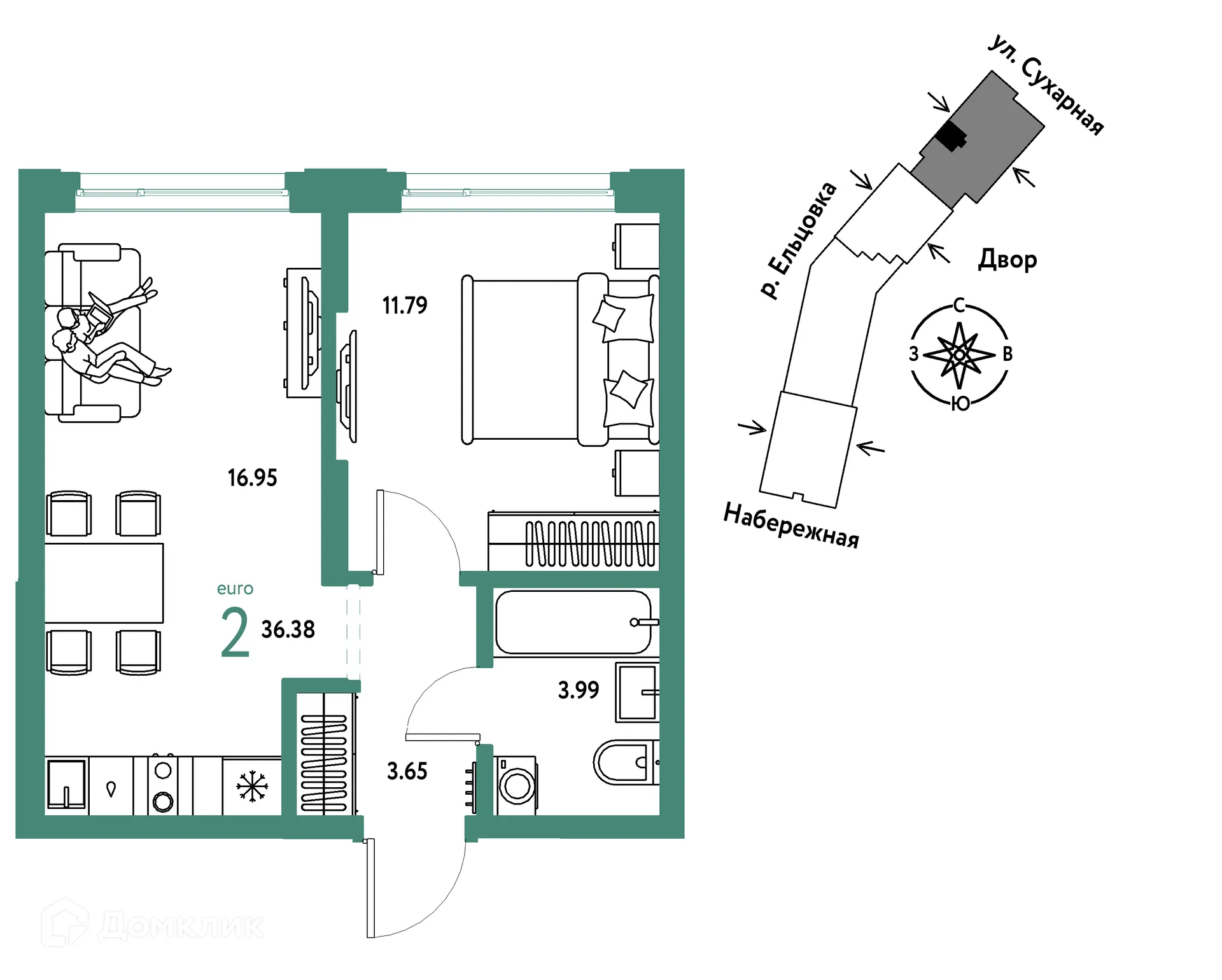 Фото квартиры в ЖК Страна.Береговая