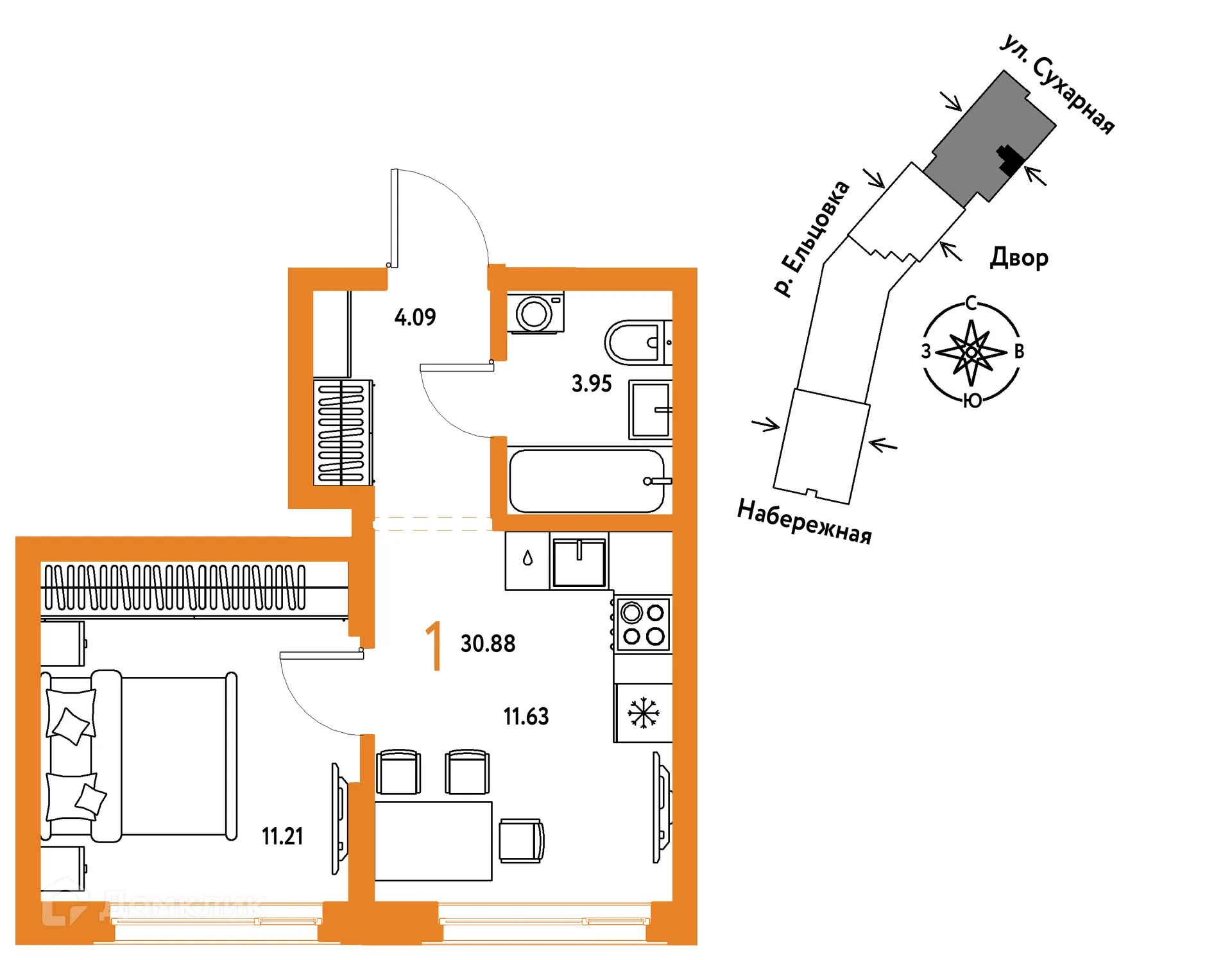 Фото квартиры в ЖК Страна.Береговая