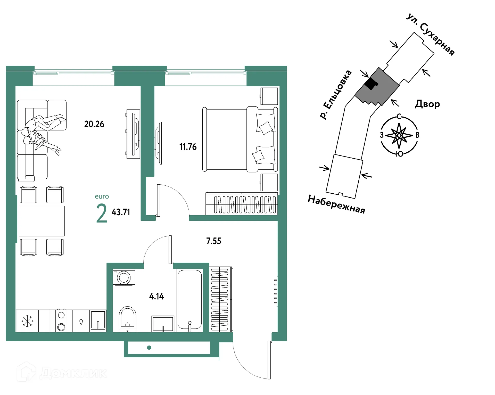 Фото квартиры в ЖК Страна.Береговая