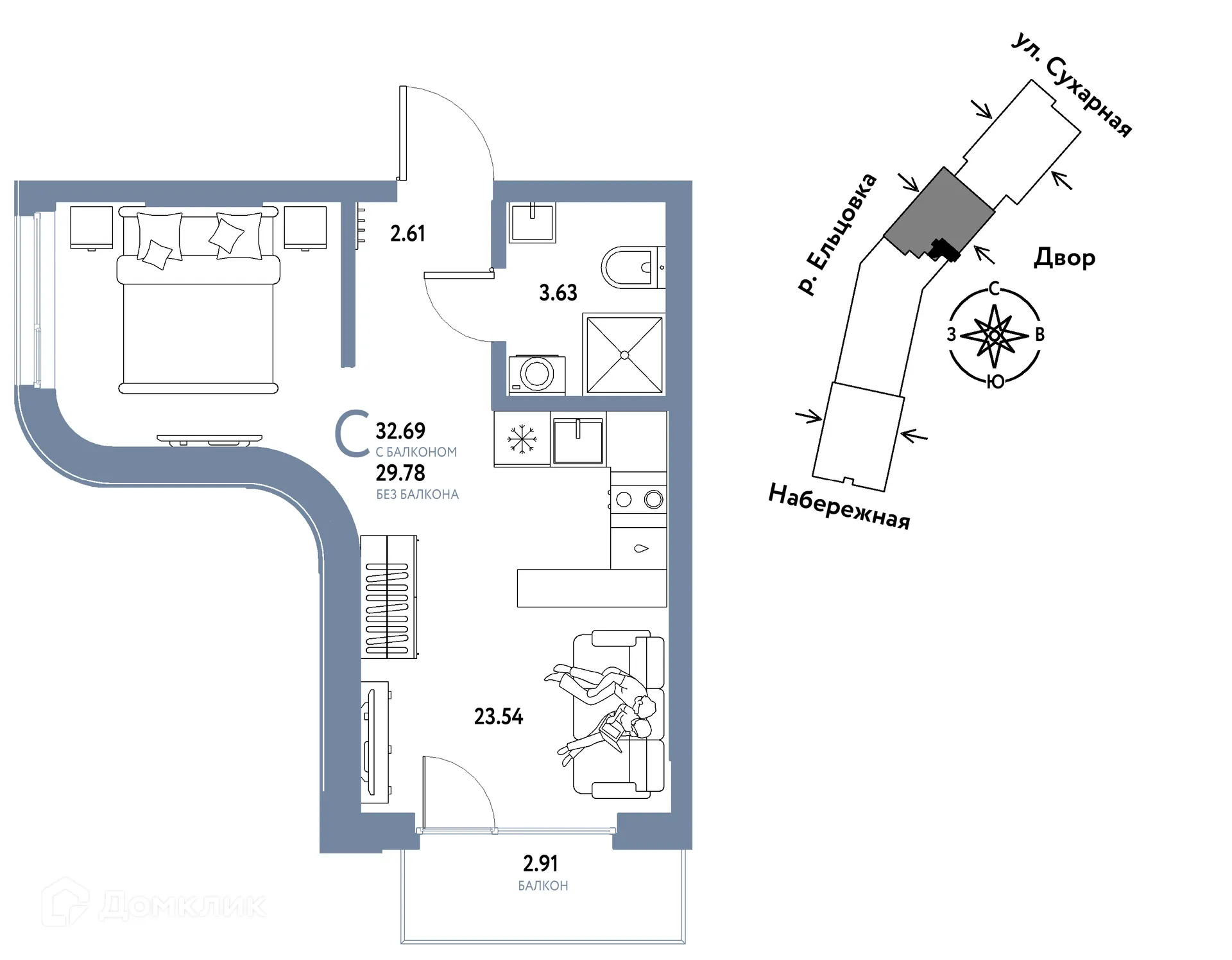 Фото квартиры в ЖК Страна.Береговая