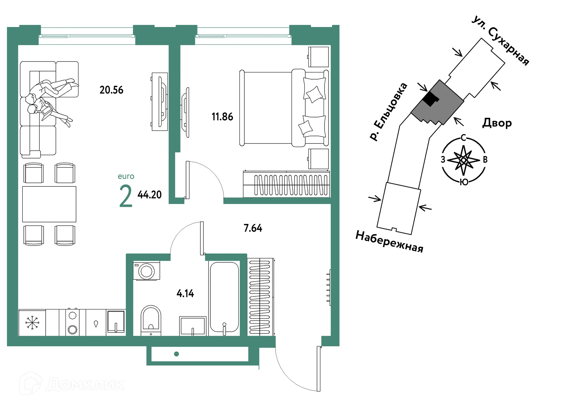 Фото квартиры в ЖК Страна.Береговая