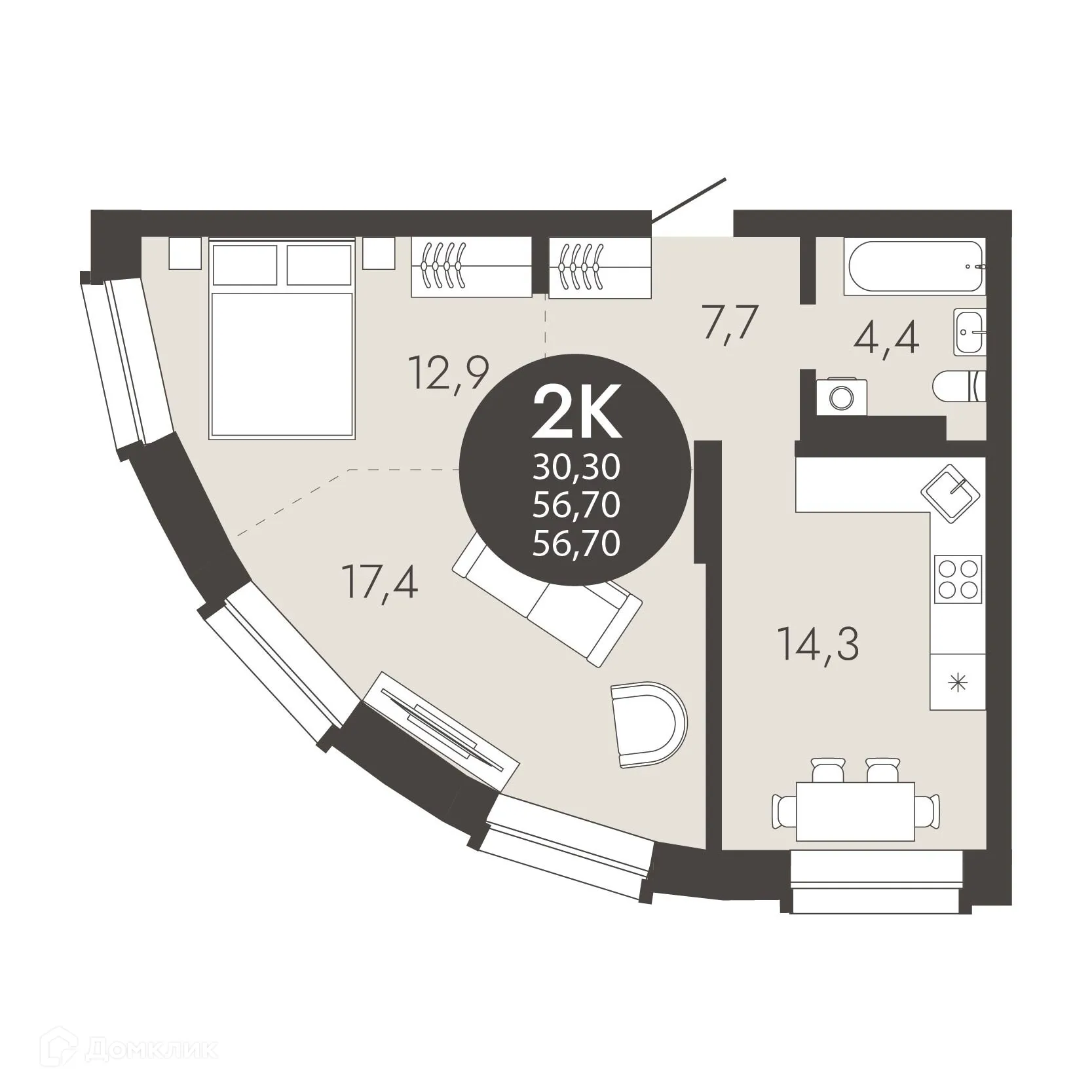 Фото квартиры в ЖК Флагман Холл