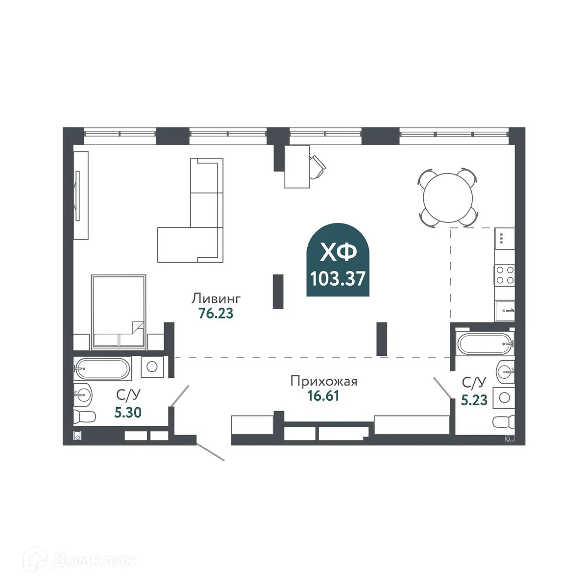 Фото квартиры в ЖК Жилой Небоскрёб Тихомиров