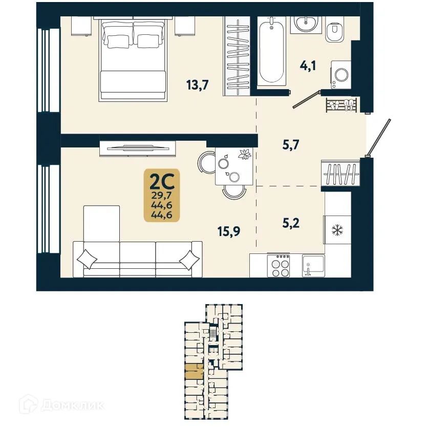 Фото квартиры в ЖК Первый на Есенина