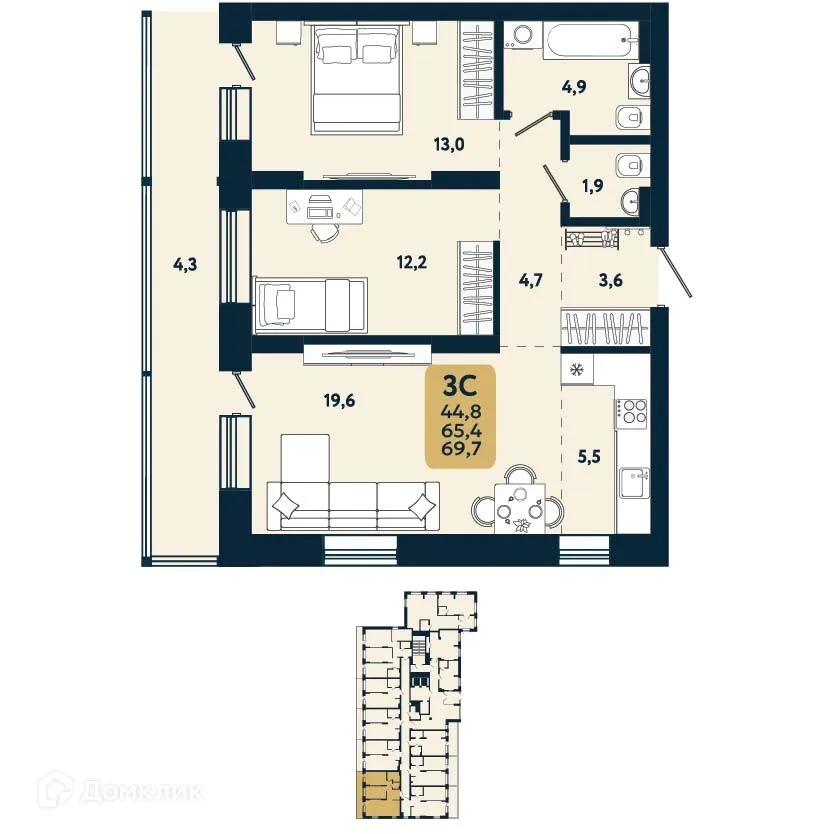 Фото квартиры в ЖК Первый на Есенина