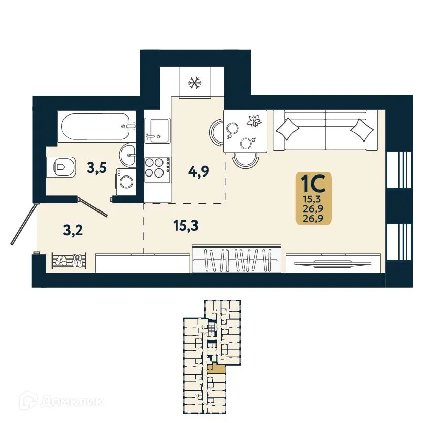 Фото квартиры в ЖК Первый на Есенина