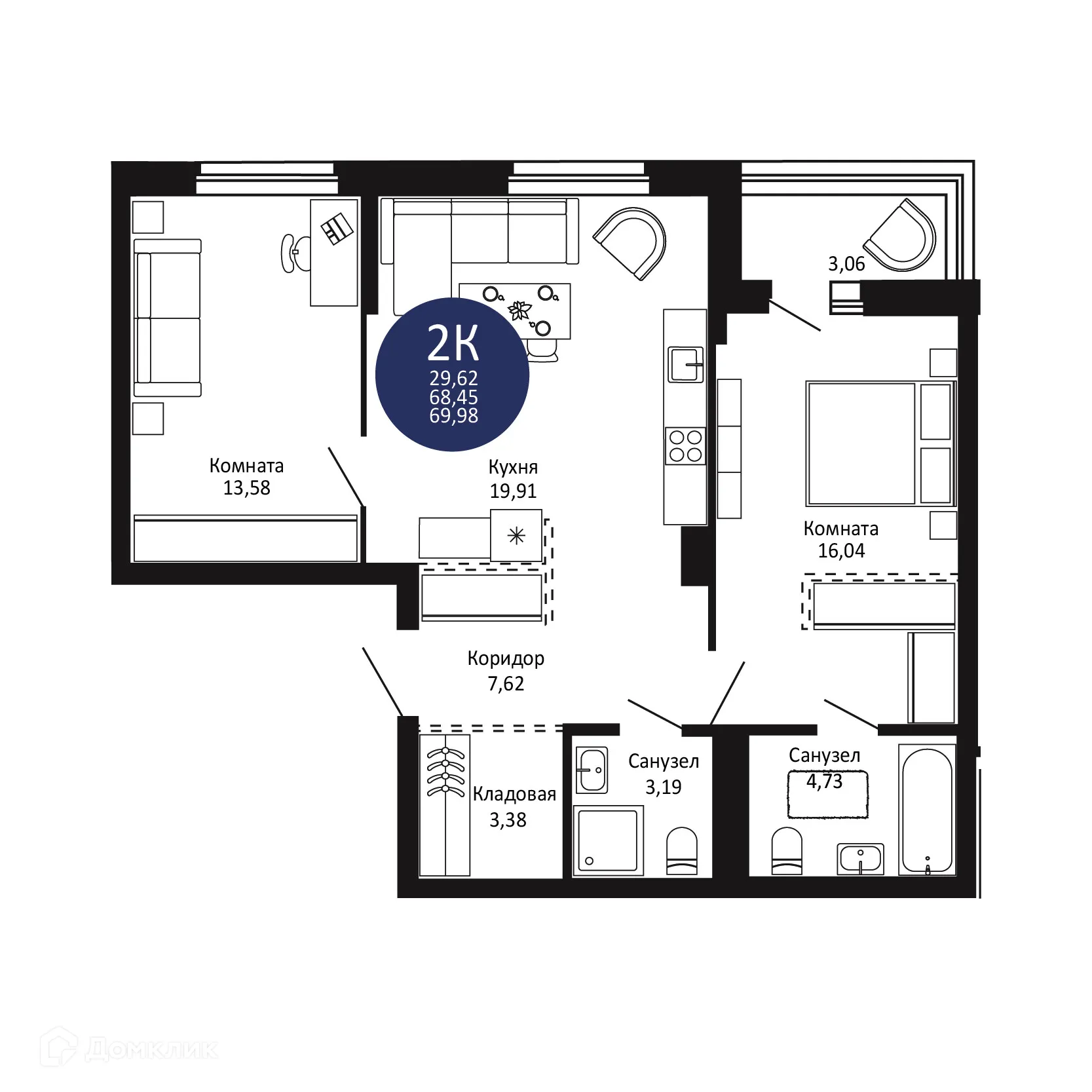 Фото квартиры в ЖК "Первый на Рябиновой"