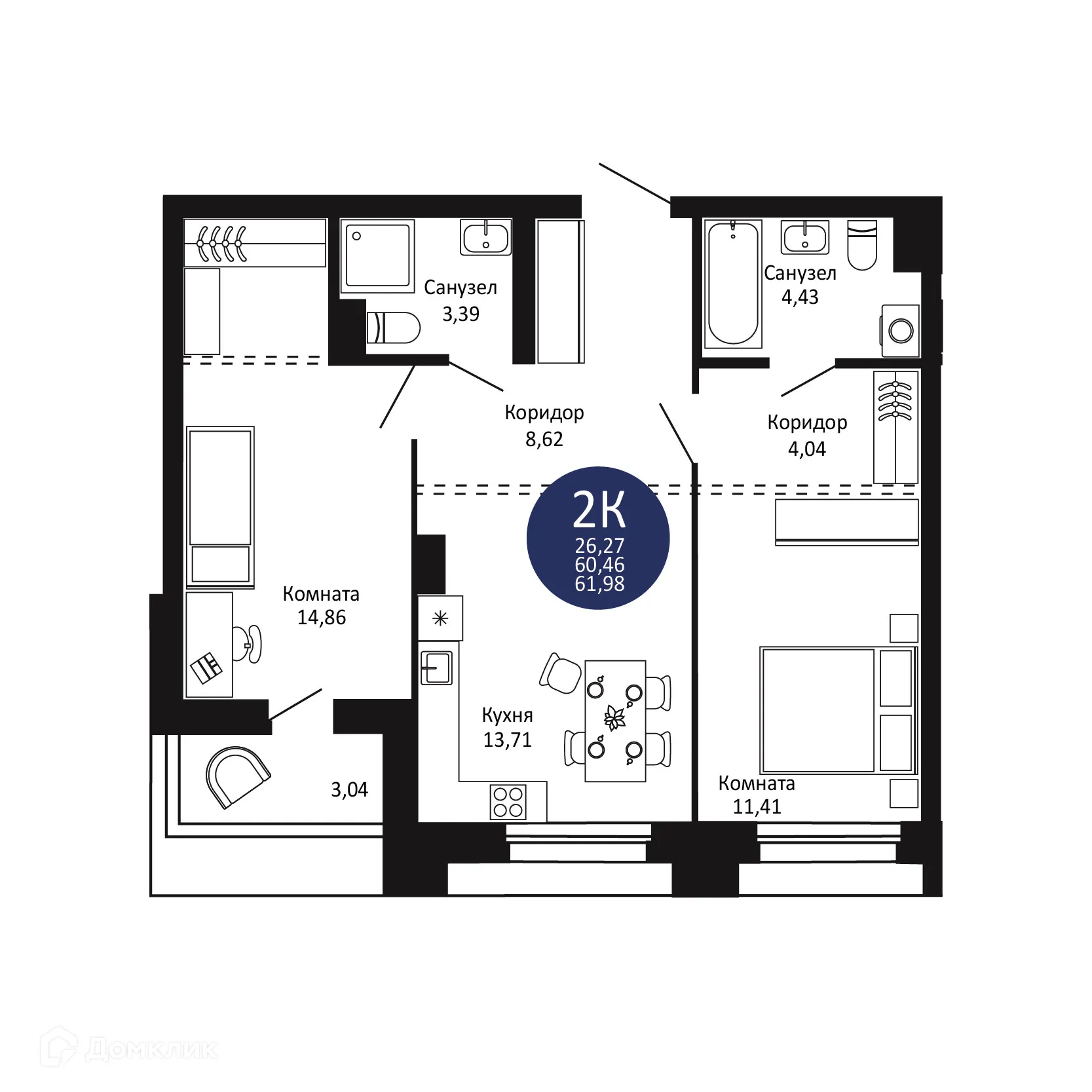 Фото квартиры в ЖК "Первый на Рябиновой"