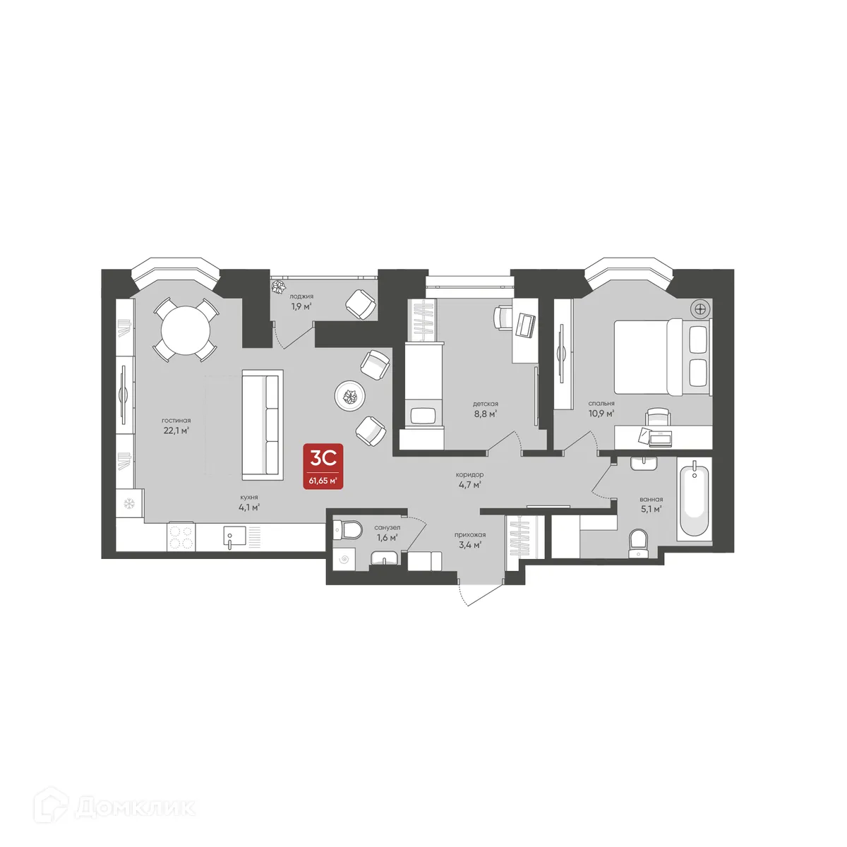 Фото квартиры в ЖК Дом по ул Промышленная