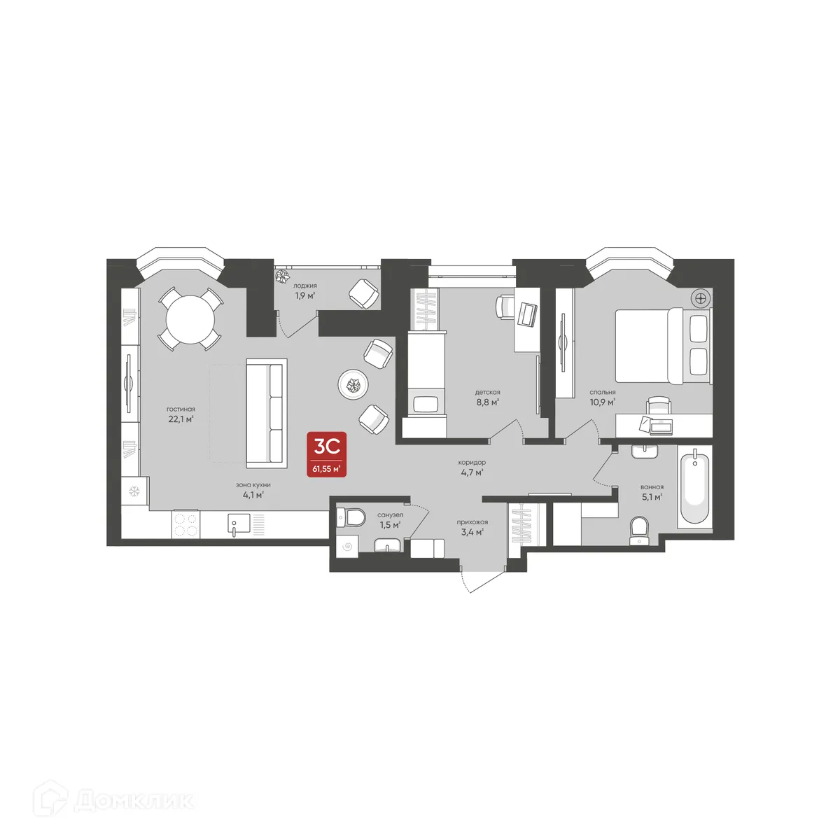 Фото квартиры в ЖК Дом по ул Промышленная
