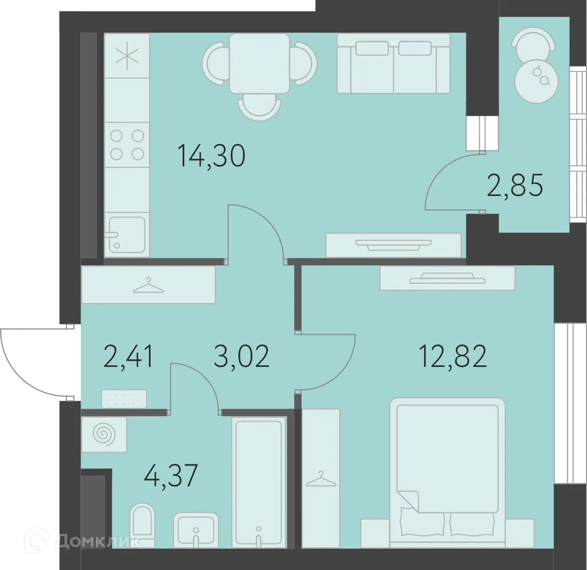 Фото квартиры в ЖК Новая Олимпика