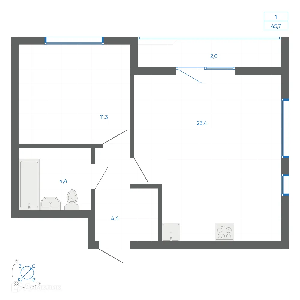 Фото квартиры в ЖК FIRST (Фёрст)
