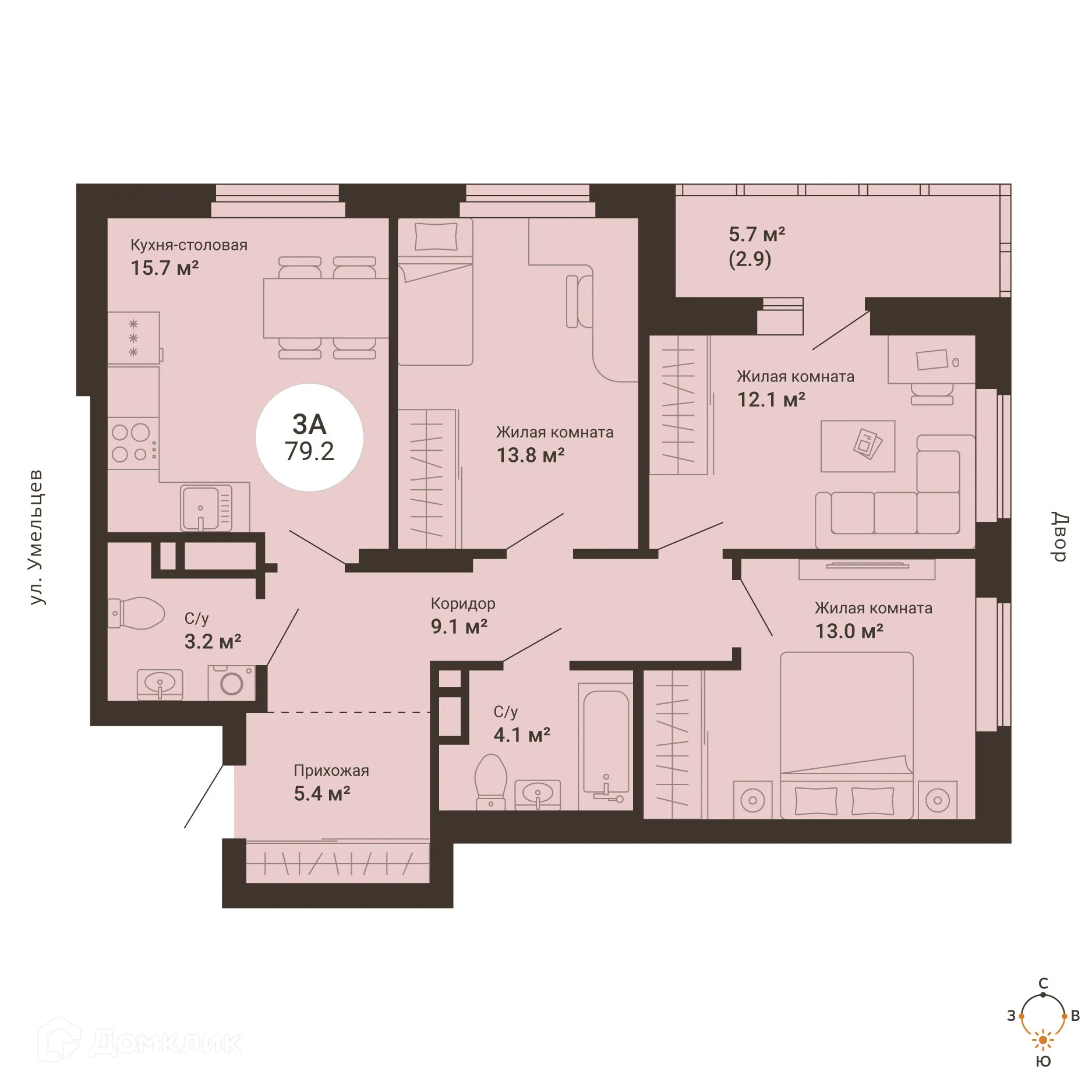 Фото квартиры в ЖК Южный сад