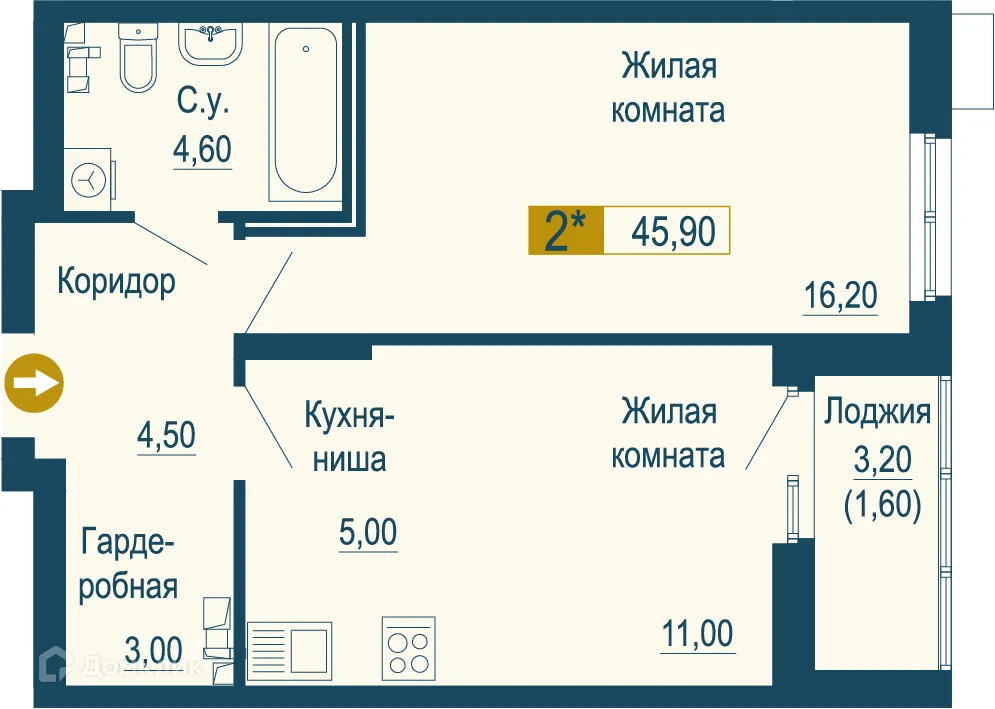 Фото квартиры в ЖК Тактика