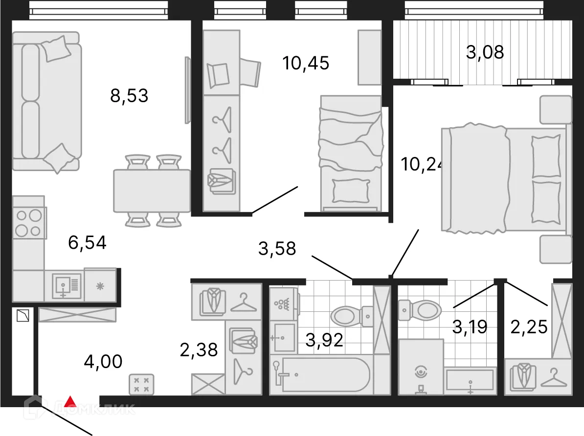 Фото квартиры в ЖК ДНК. Дом на Куйбышева