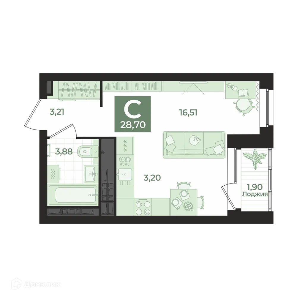 Фото квартиры в ЖК "REPIN TOWERS (Репин Тауэрс)"