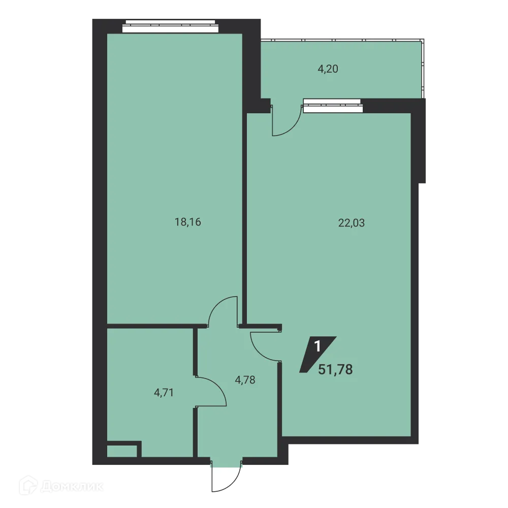 Фото квартиры в ЖК Дом на Ясной