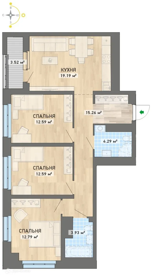 Фото квартиры в ЖК "NOVA park (Нова парк)"