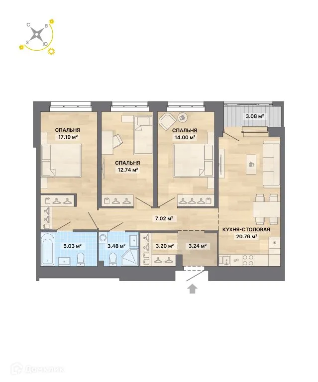 Фото квартиры в ЖК РЕКА.Дом на набережной