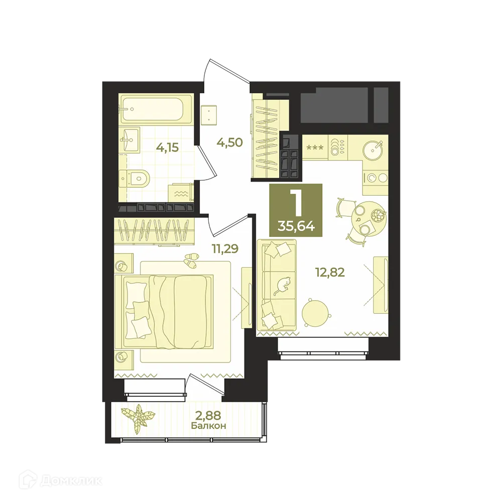 Фото квартиры в ЖК СКМ Ривер