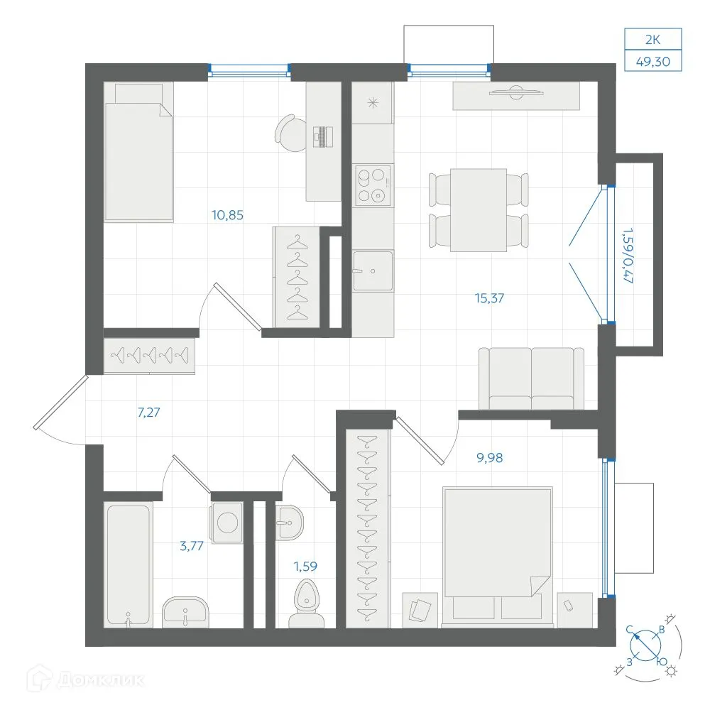 Фото квартиры в ЖК Центральный Парк