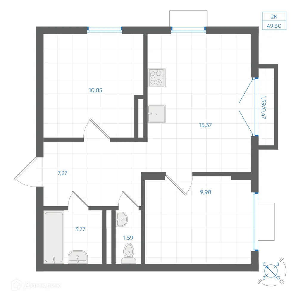 Фото квартиры в ЖК Центральный Парк