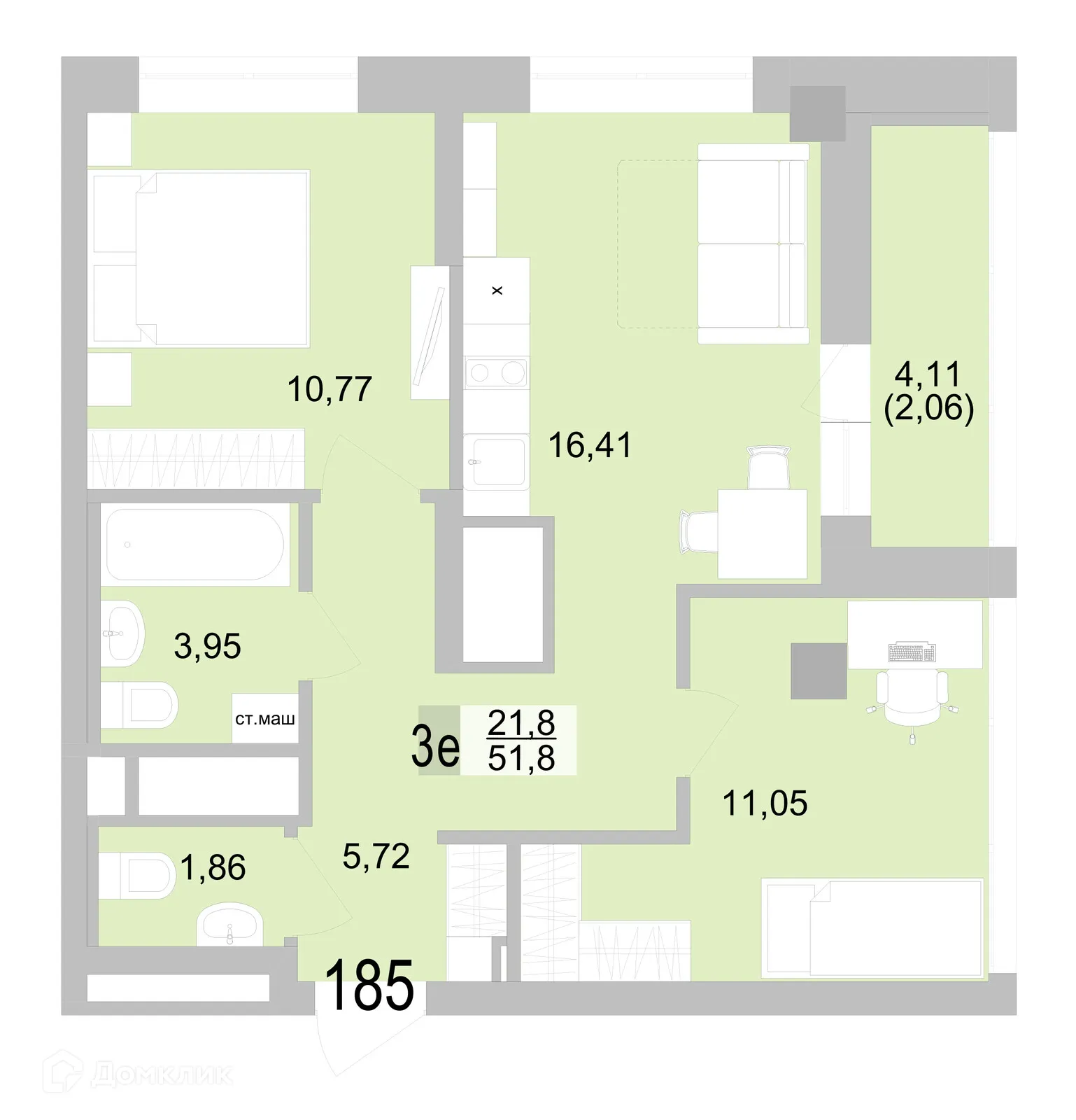 Фото квартиры в ЖК Философия Идеалистов на Черкасской