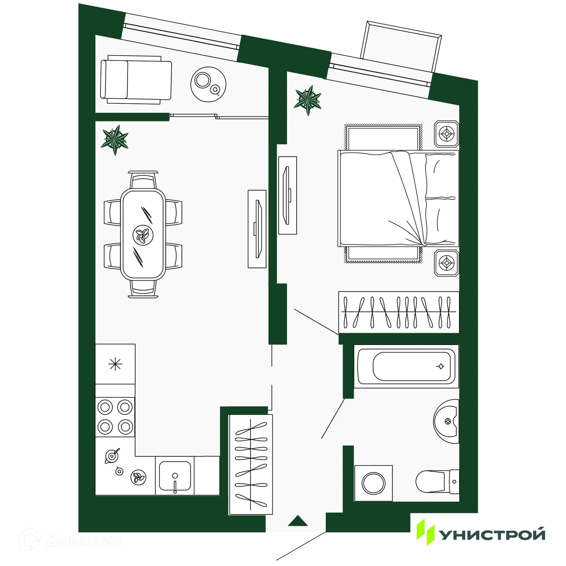 Фото квартиры в ЖК Парковый квартал 2.0
