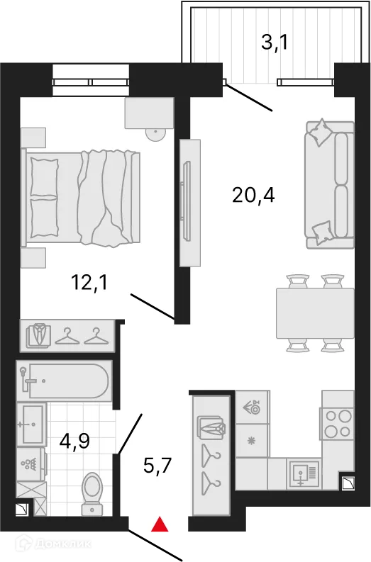 Фото квартиры в ЖК Квартал-Парк Каменные палатки
