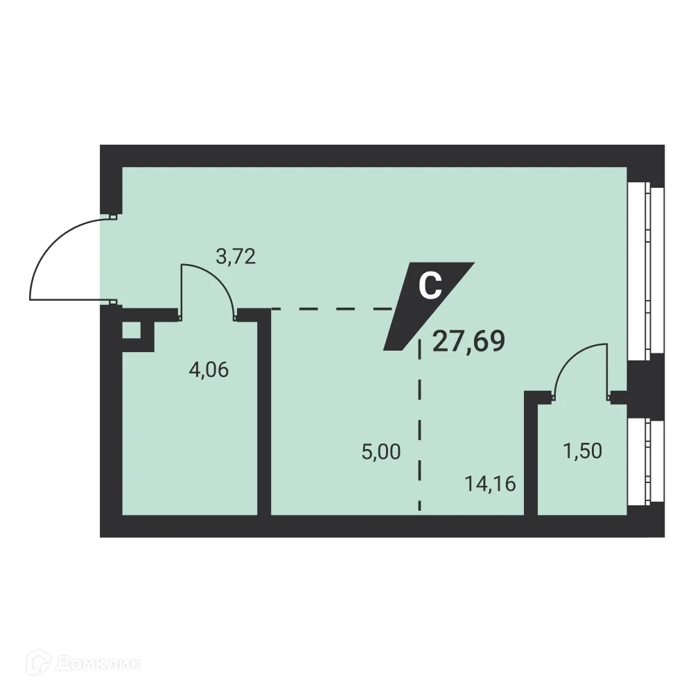 Фото квартиры в ЖК Жилые высотки H2O