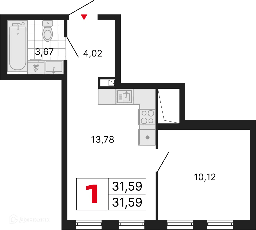 Фото квартиры в ЖК ДНК. Дом на Куйбышева