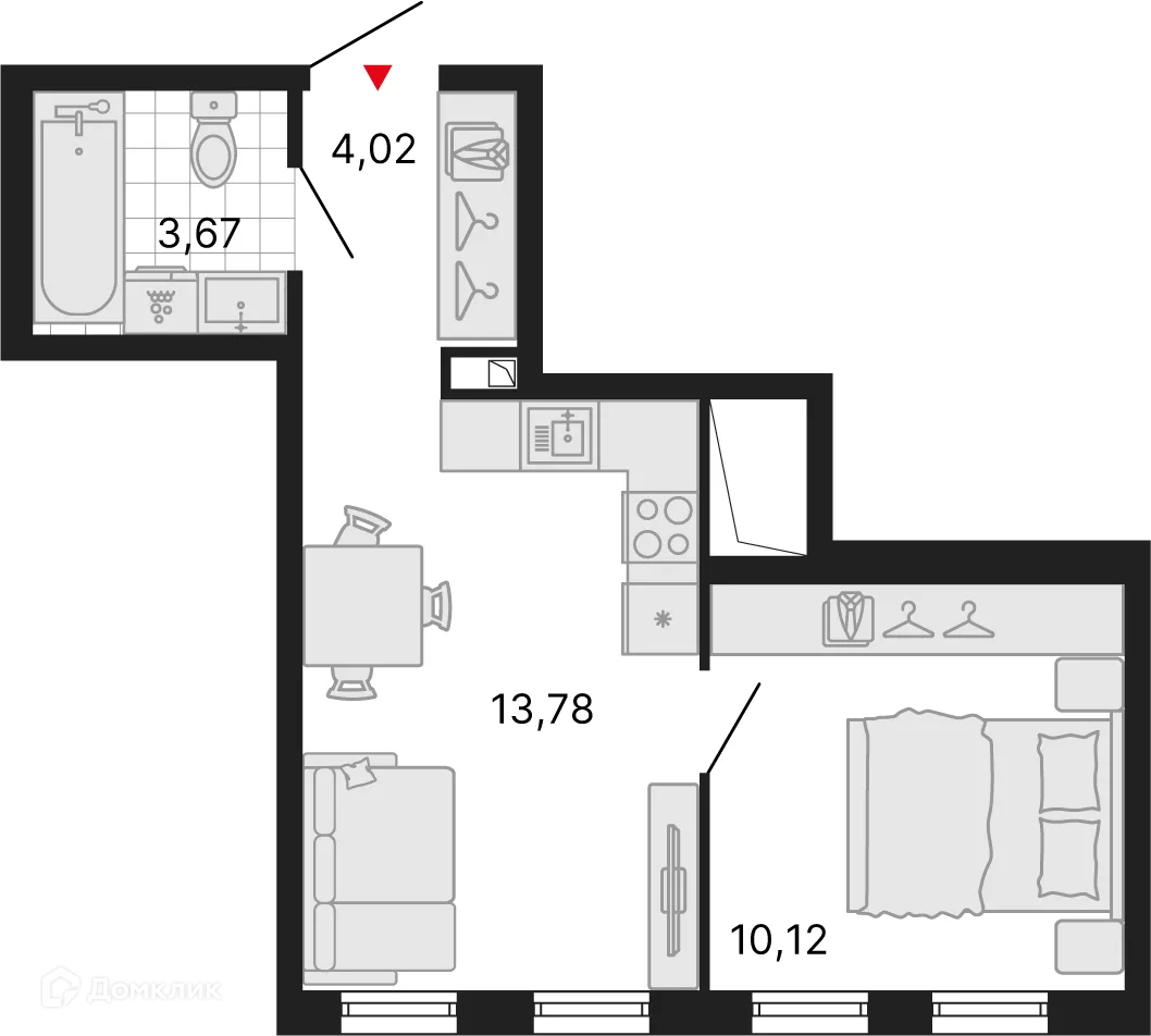 Фото квартиры в ЖК ДНК. Дом на Куйбышева