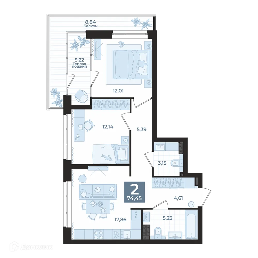 Фото квартиры в ЖК "REPIN TOWERS (Репин Тауэрс)"