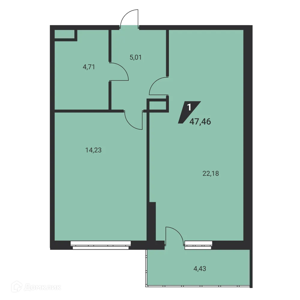 Фото квартиры в ЖК Дом на Ясной