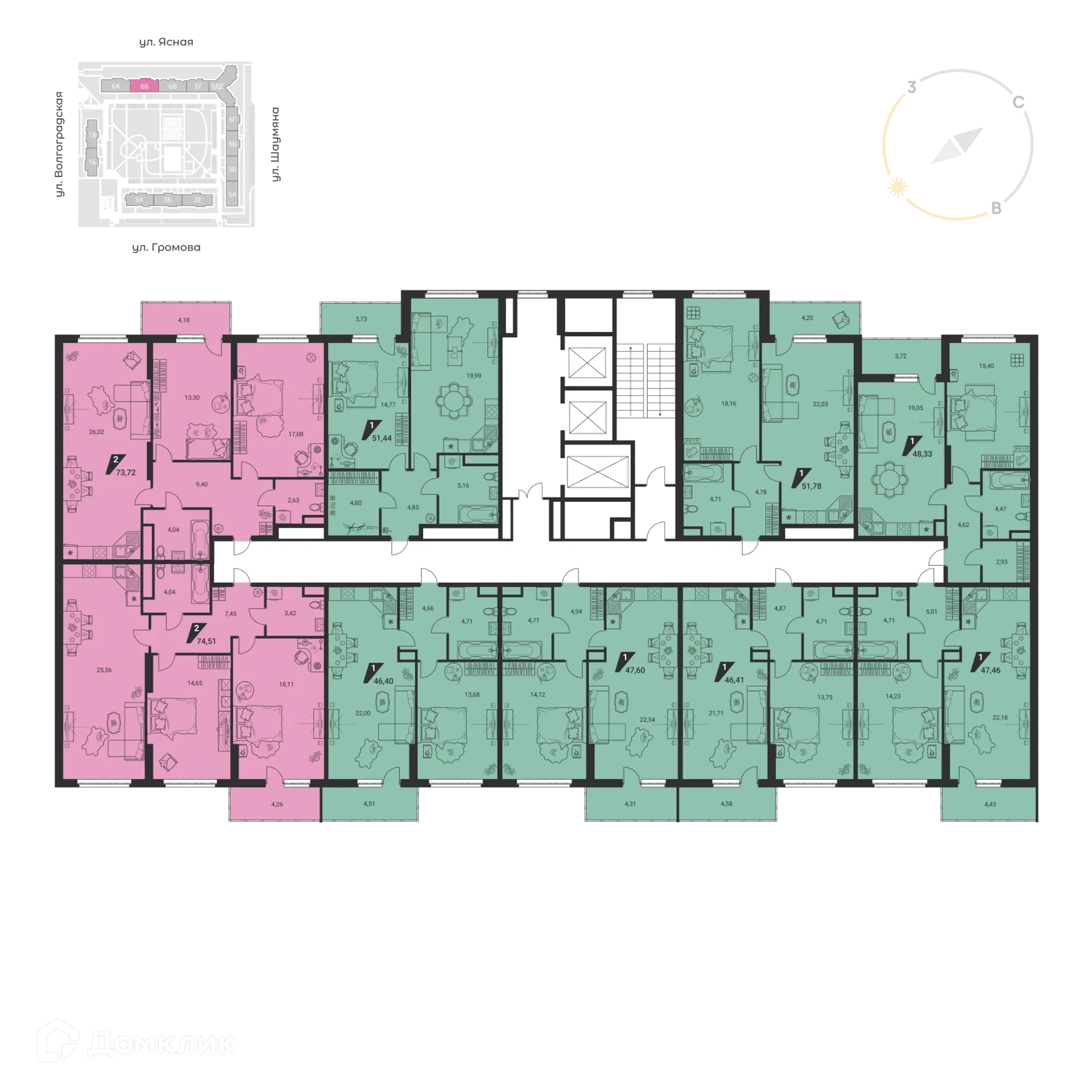 Фото квартиры в ЖК Дом на Ясной