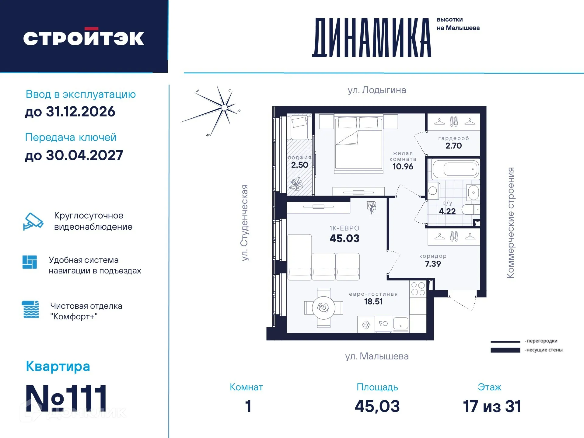 Фото квартиры в ЖК Динамика