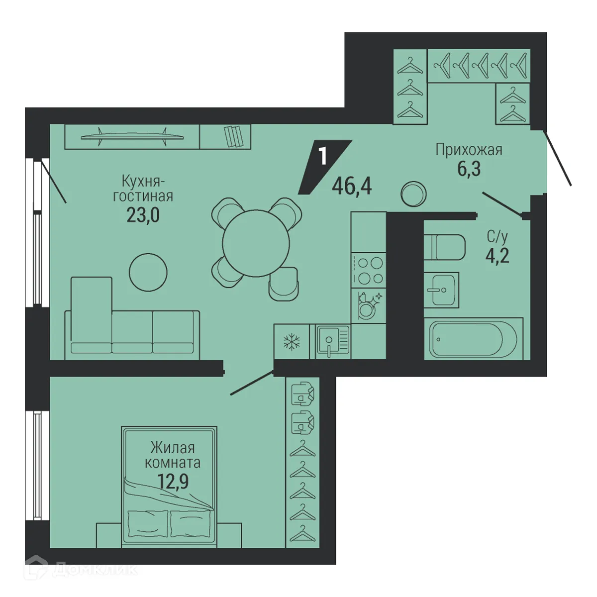 Фото квартиры в ЖК Настоящий