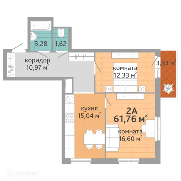 Фото квартиры в ЖК Семейный квартал "Добрый"