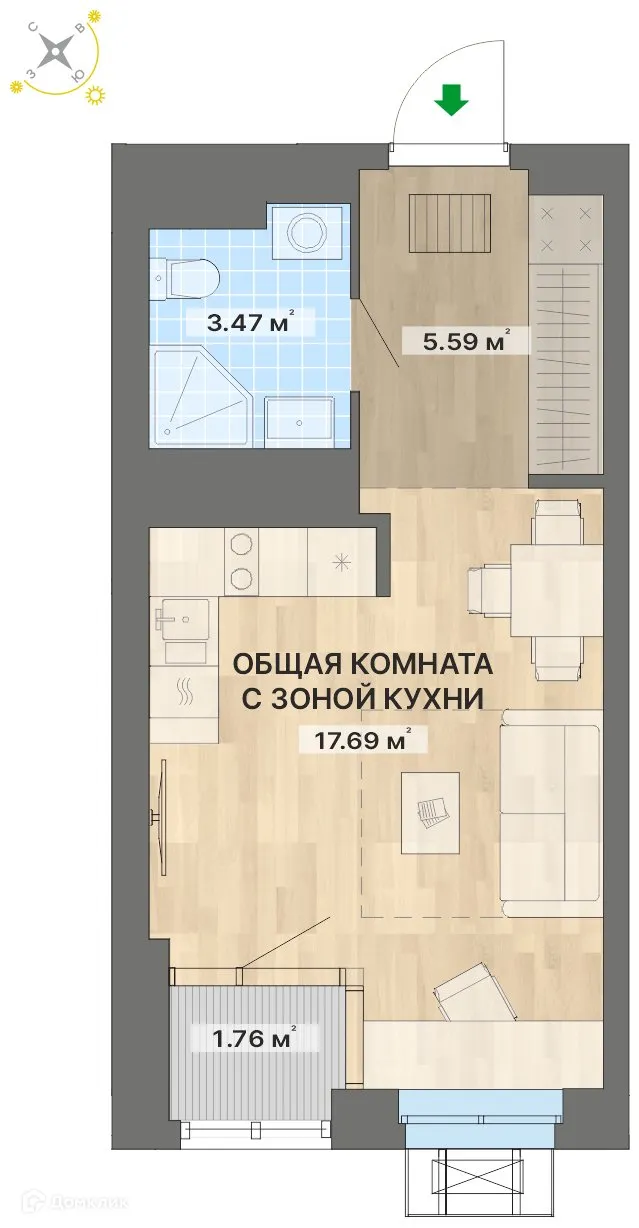 Фото квартиры в ЖК Речной квартал