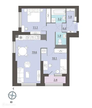 Фото квартиры в ЖК Азина 16